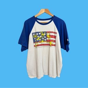 Vintage Keith Haring American Flag Baseball T Shirt